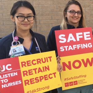 Nurses at UC Sympathy Strike