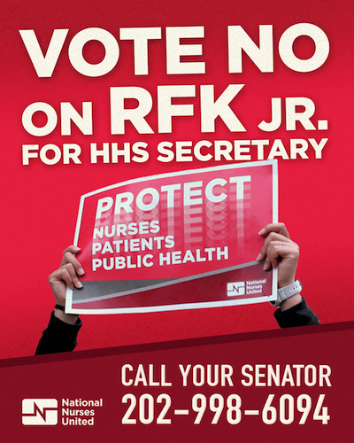 Vote No on RFK Jr. For HHS Secretary. Call your senator 202-998-6094