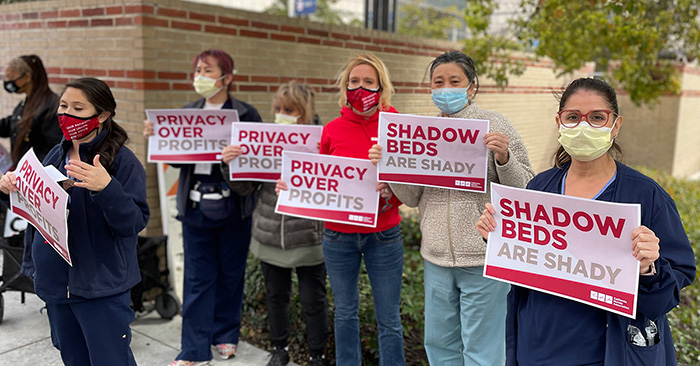 Nurses at UCLA protest