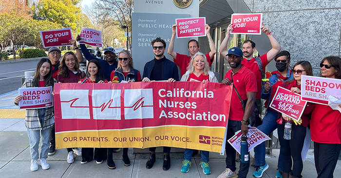 UC nurses outside CDPH in Sacramento