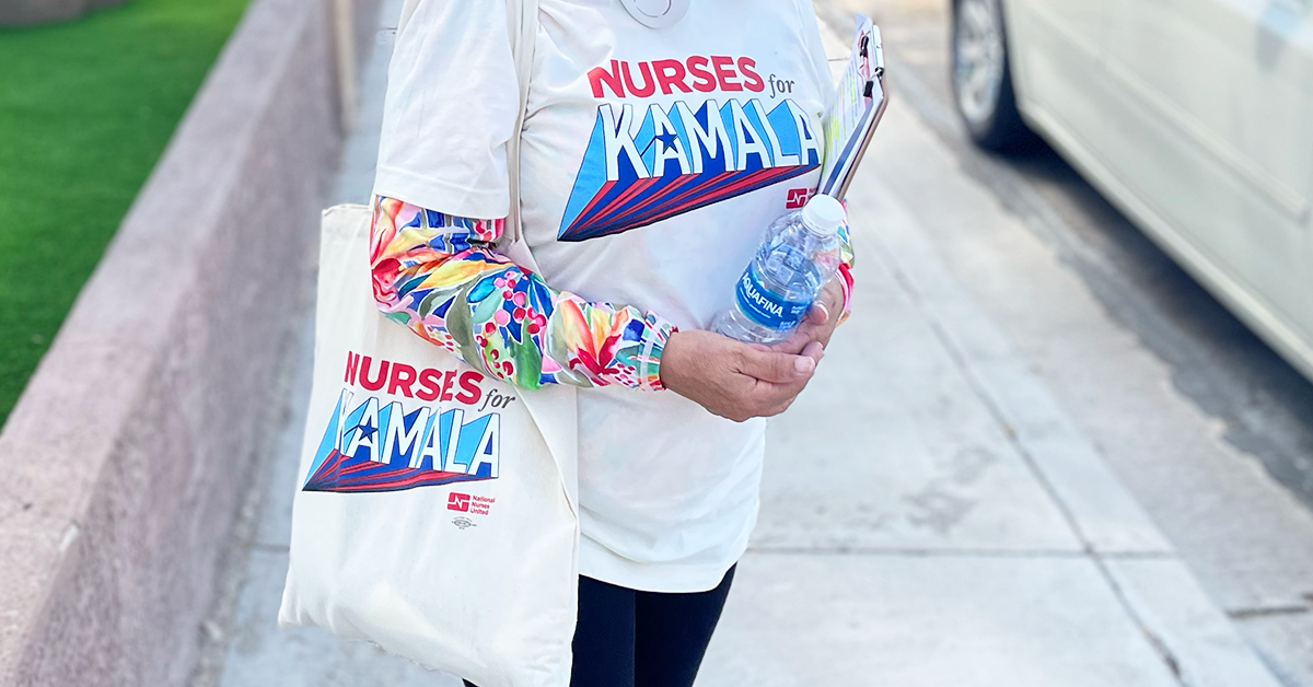 Nurse ready to canvass for Harris Walz