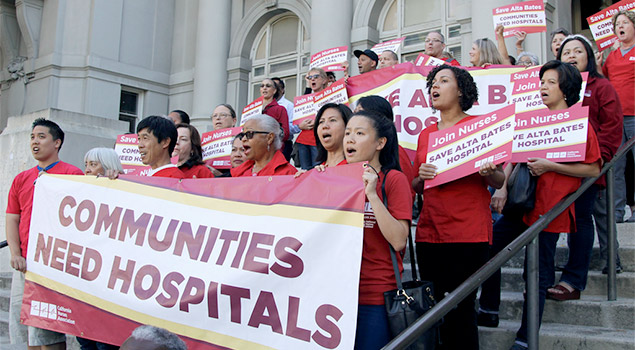 Nurses rally for community hospitals