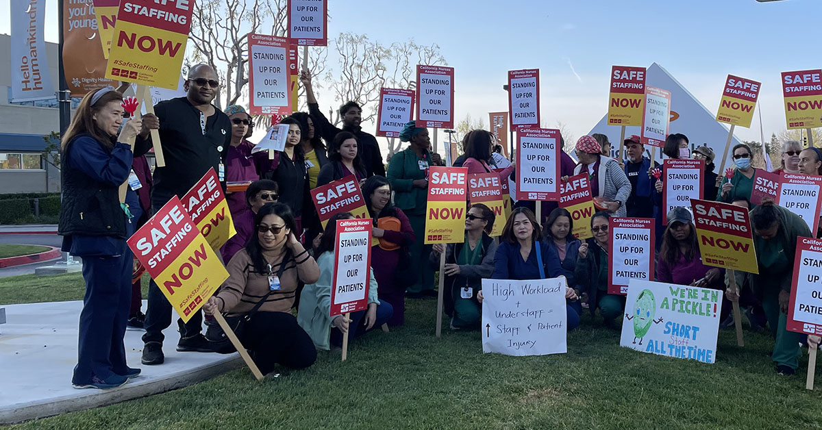 San Bernardino nurses hold informational picket