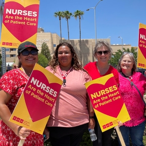 AVMC nurses at informational picket