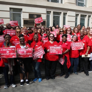 Nurses rally in front of Department of Veterans Affairs headquarters