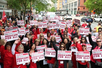 Nurses rally for medicare for all