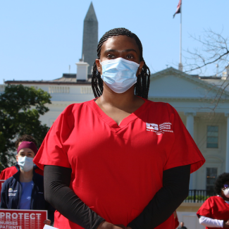 Nurses outside the White House